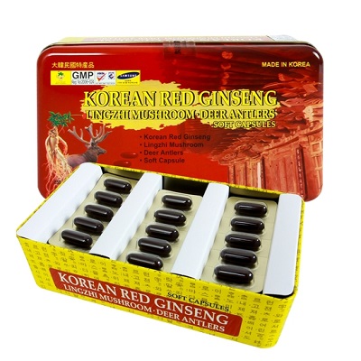Viên sâm nhung linh chi Hàn Quốc hộp 60 viên