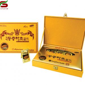 Đông trùng hạ thảo hộp gỗ vàng cao cấp 60 gói