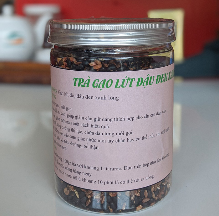 Trà Gạo lứt đậu đen xanh lòng rang 500gr